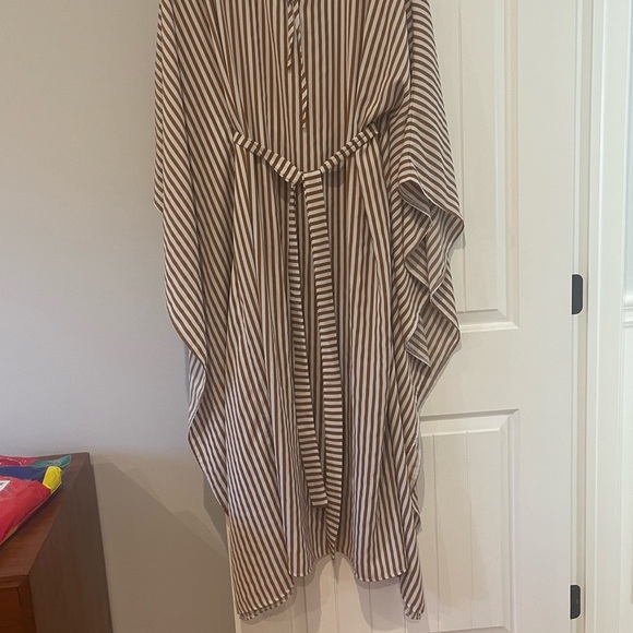 Striped Maxi Dress - Brown and White - Picture 4 of 7